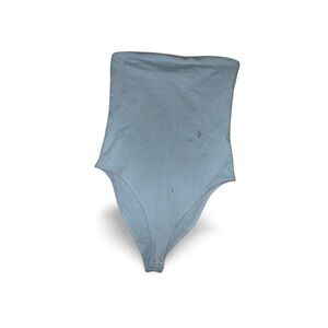 Forever 21 Misty Blue Knit Tube Top Strapless Bodysuit Size M NWT